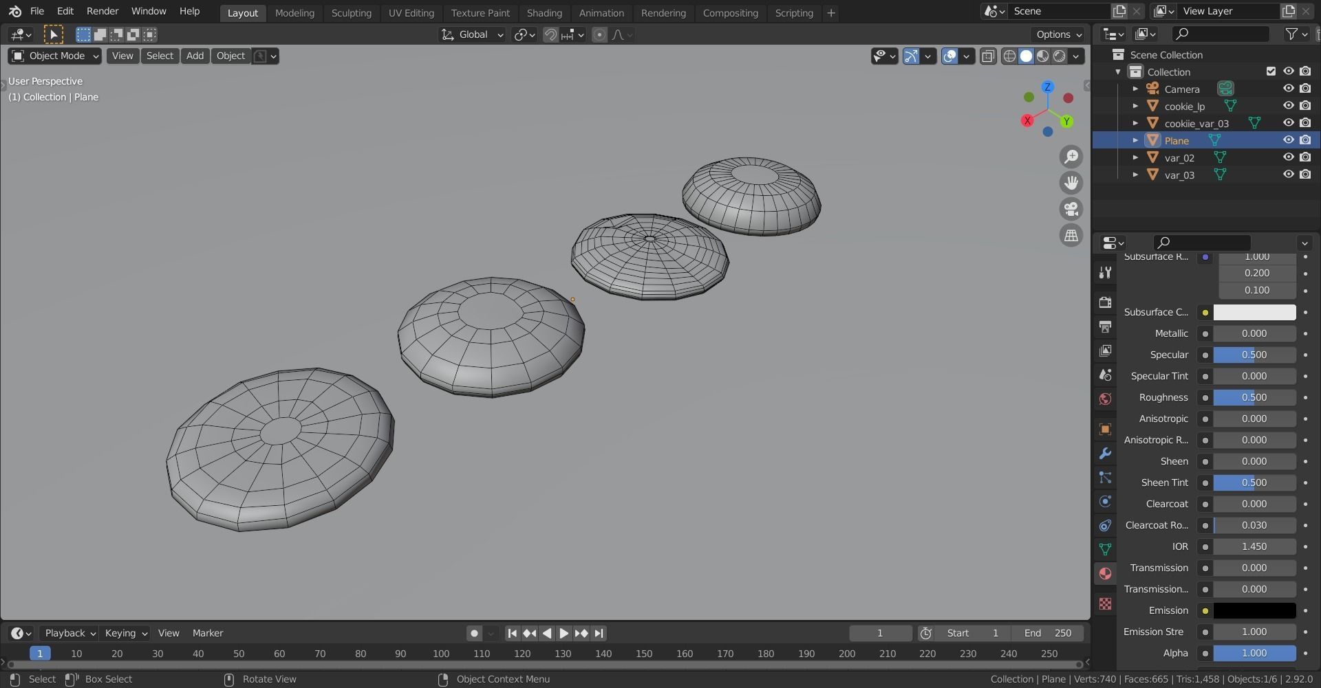 Low poly Cookies chocolate chip cookie Free low-poly 3D model_10