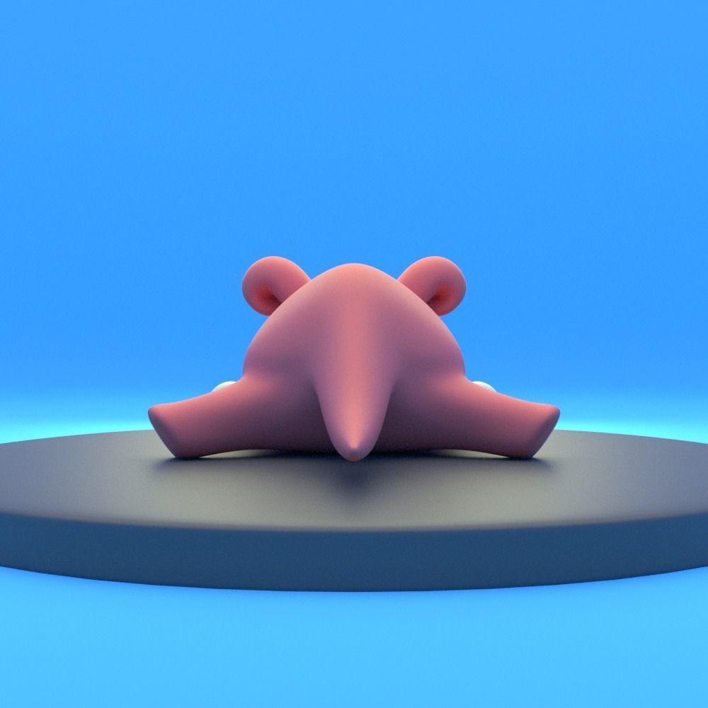 Slowpoke pokemon 3D print model_4