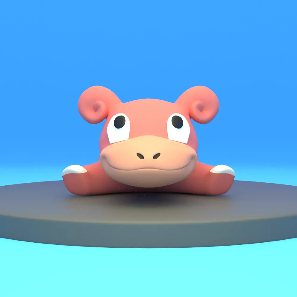 Slowpoke pokemon 3D print model_0