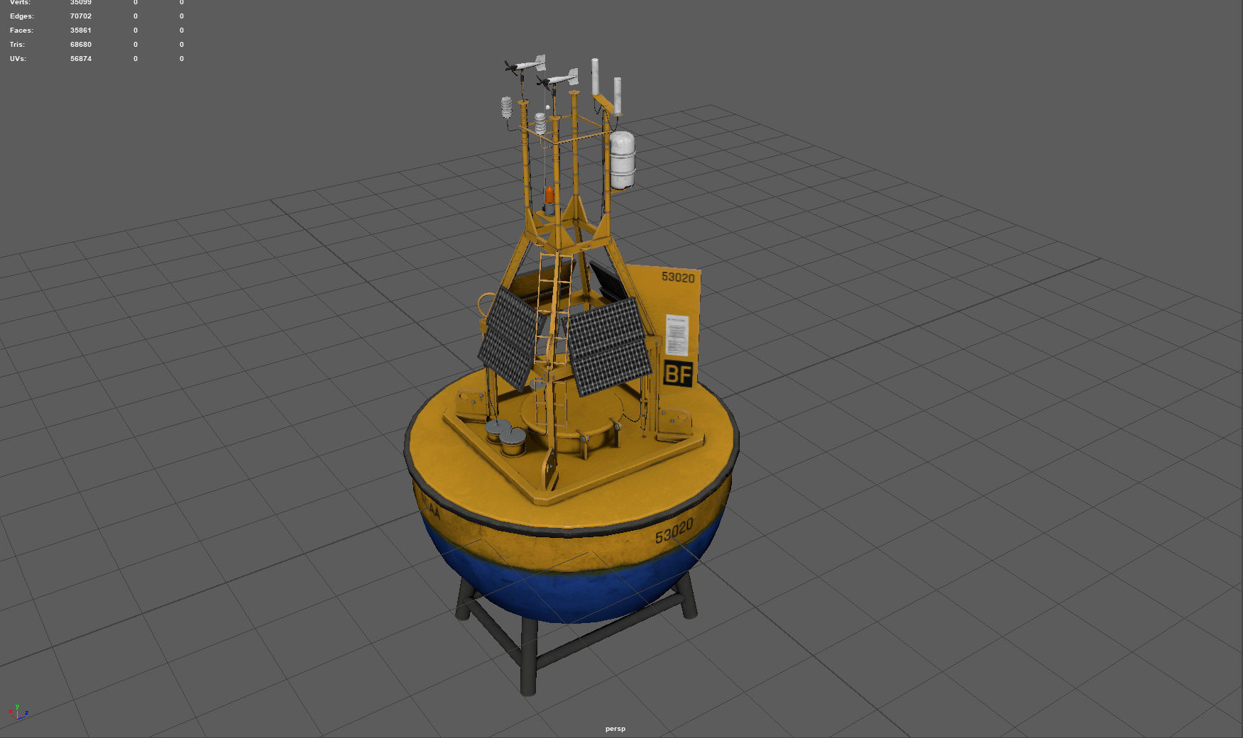 Realistic Buoy bucket 3D model_4