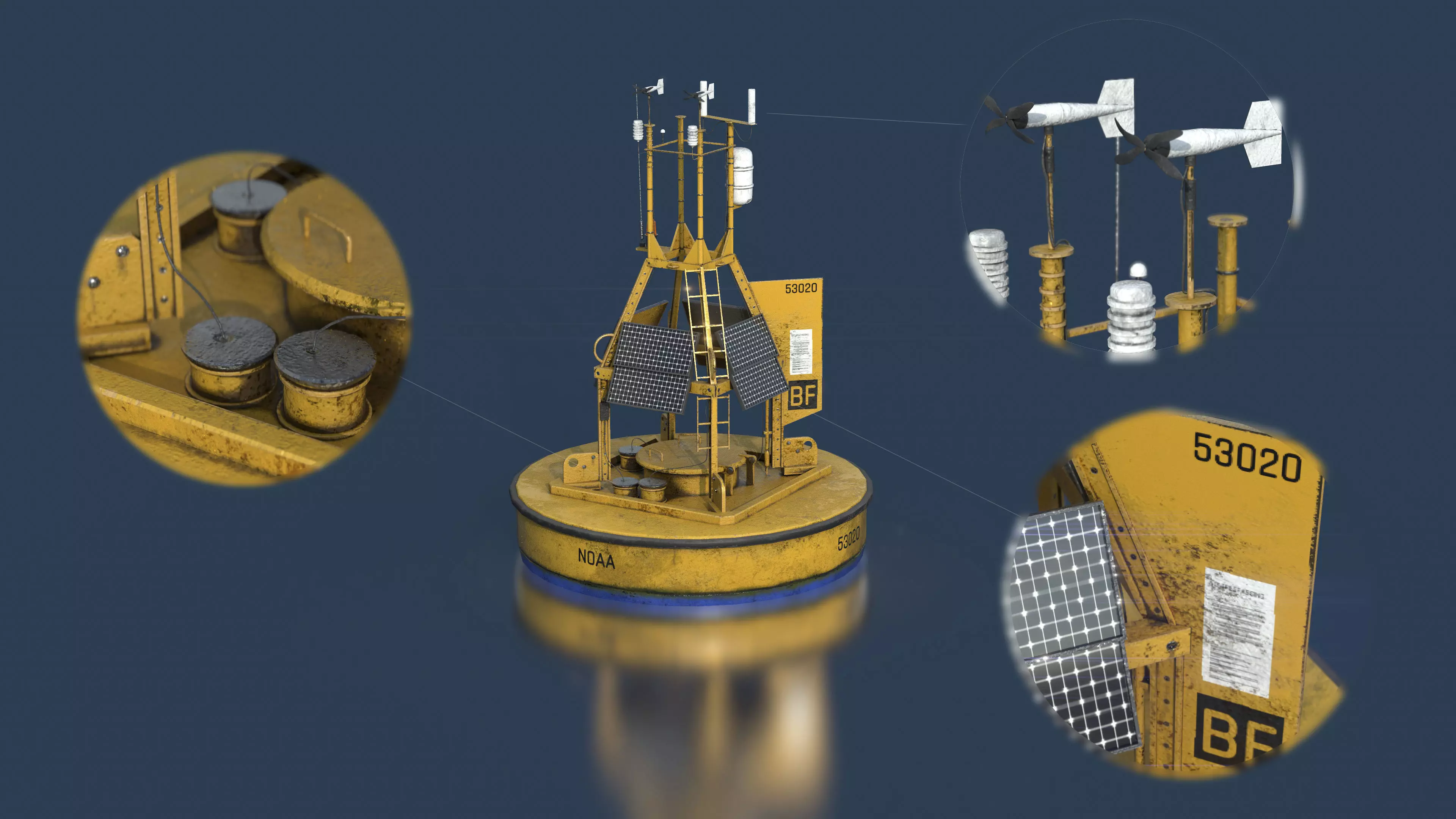 Realistic Buoy bucket 3D model_0