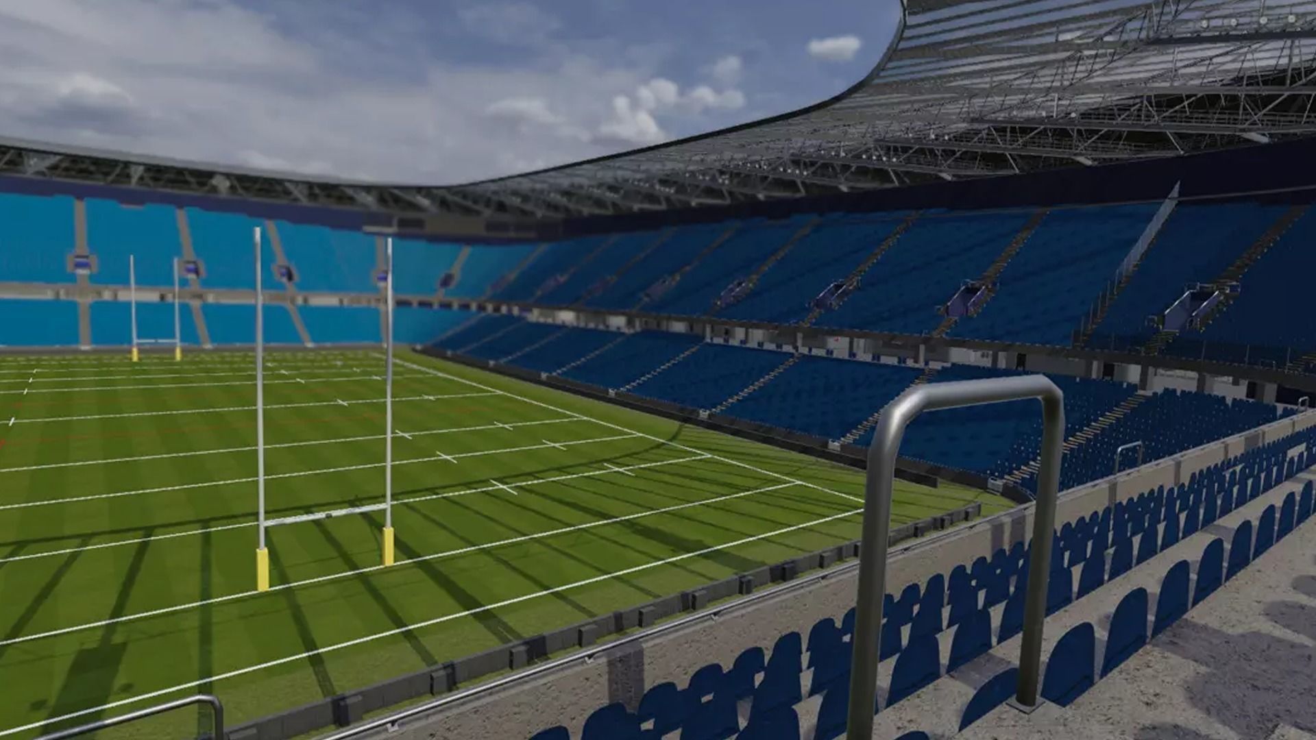 Rugby Stadium Low-poly 3D model_8