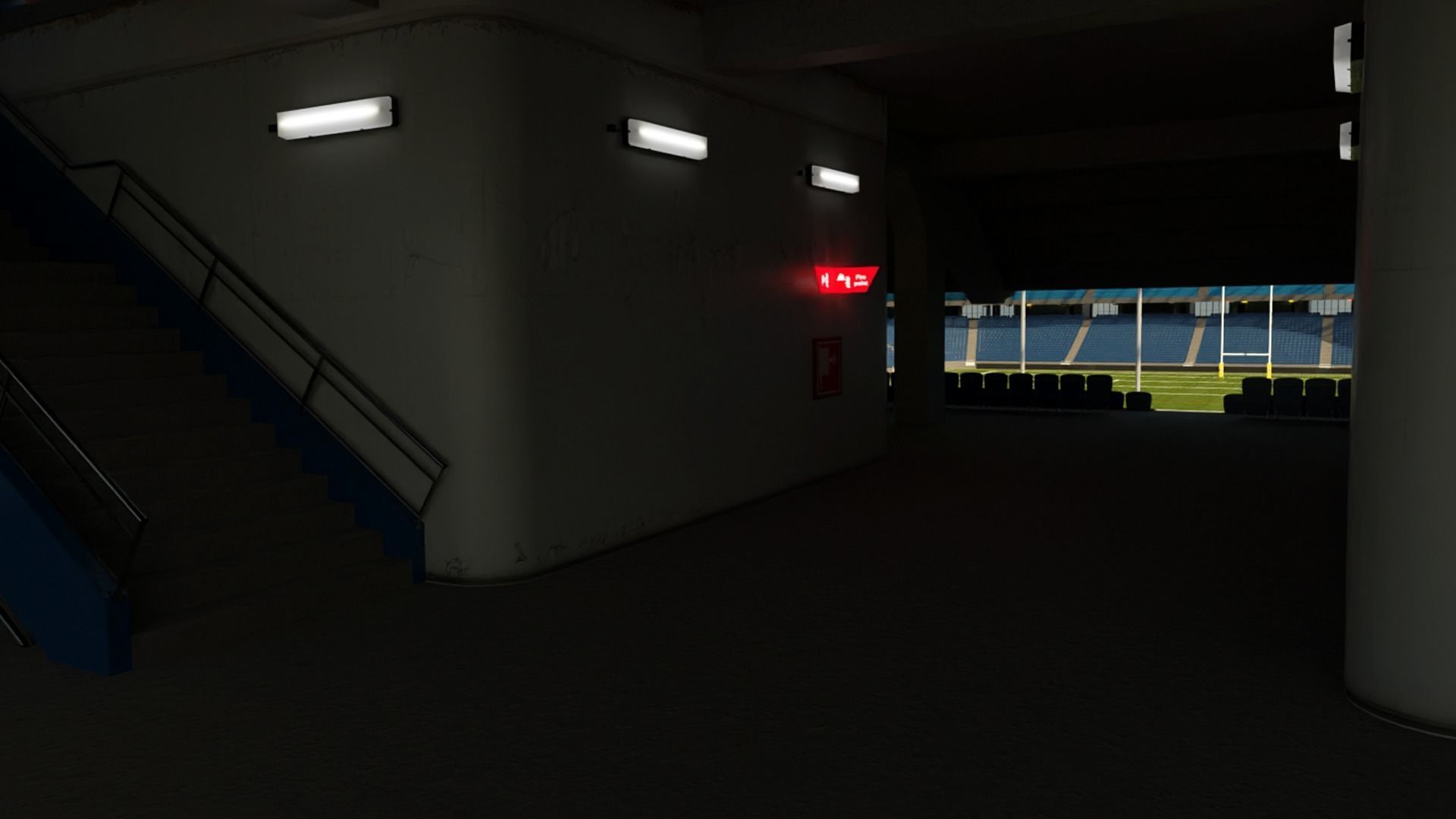 Rugby Stadium Low-poly 3D model_5