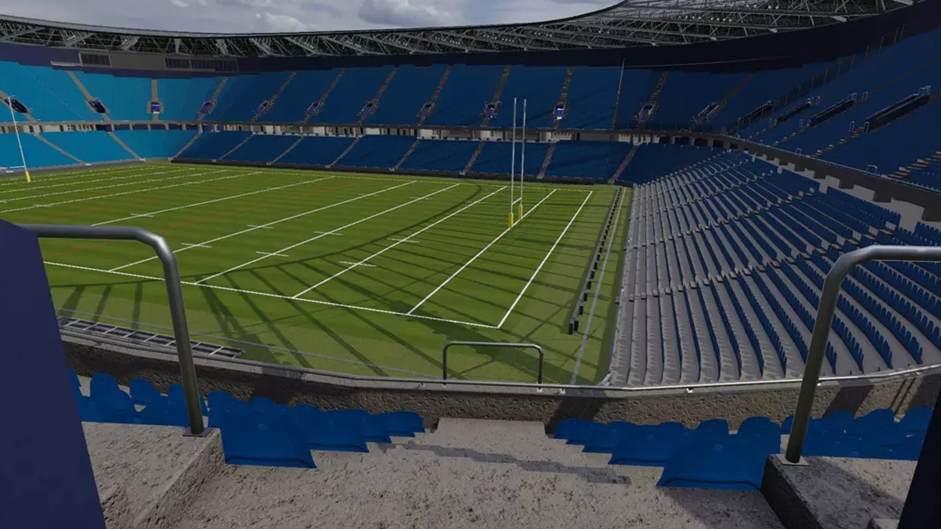 Rugby Stadium Low-poly 3D model_9
