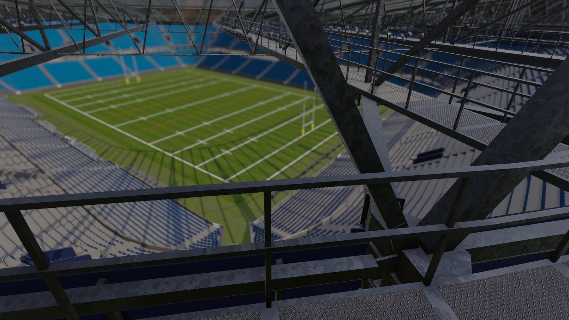 Rugby Stadium Low-poly 3D model_11