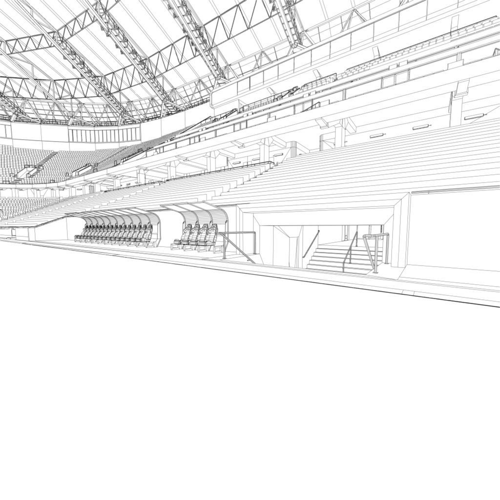 Rugby Stadium Low-poly 3D model_20