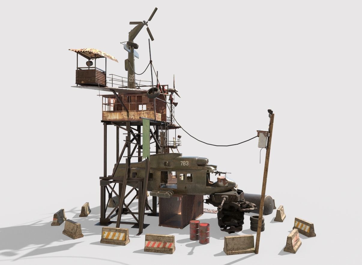 Post-Apocalyptic Outpost 3D model_7