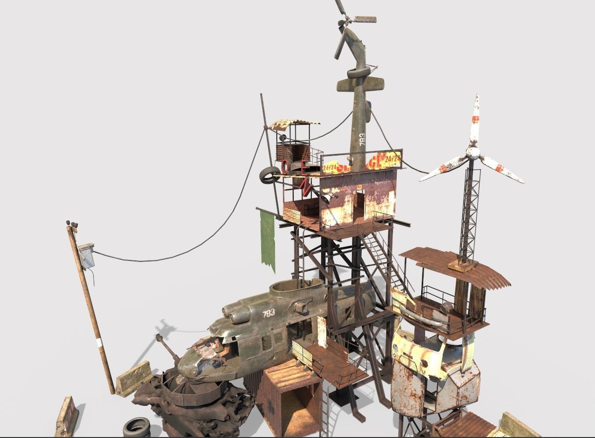 Post-Apocalyptic Outpost 3D model_8