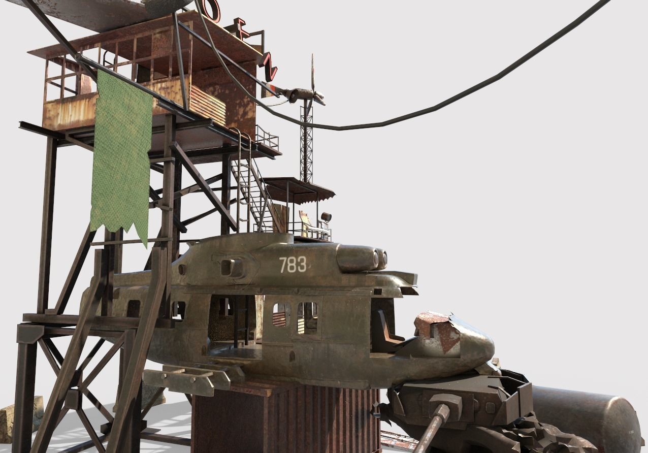 Post-Apocalyptic Outpost 3D model_3