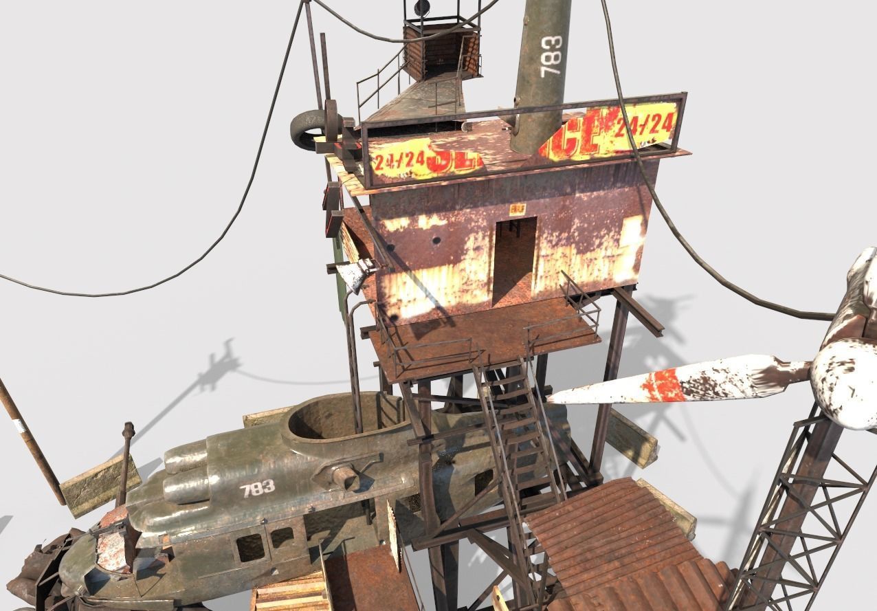 Post-Apocalyptic Outpost 3D model_11