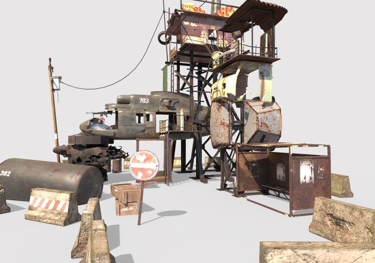 Post-Apocalyptic Outpost 3D model_2