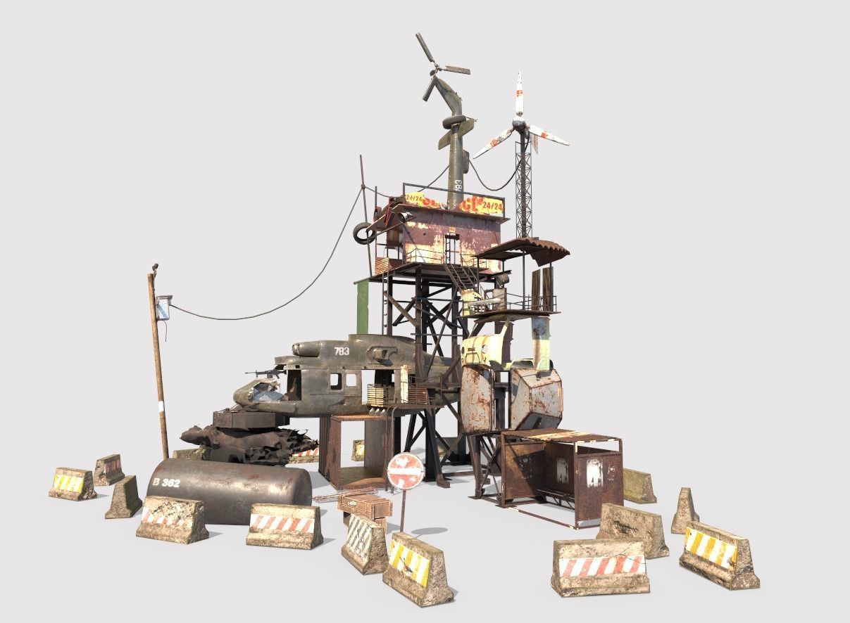 Post-Apocalyptic Outpost 3D model_5