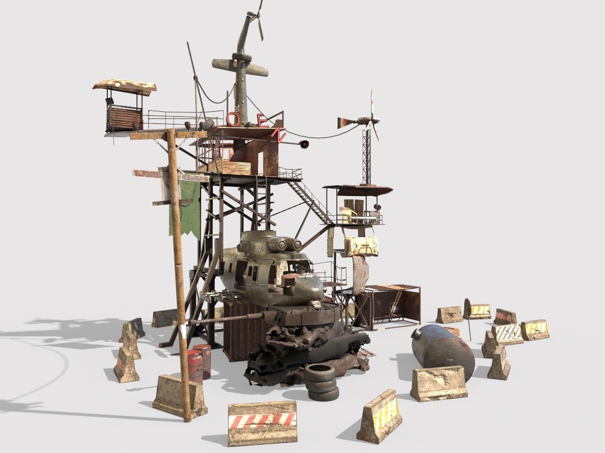 Post-Apocalyptic Outpost 3D model_6
