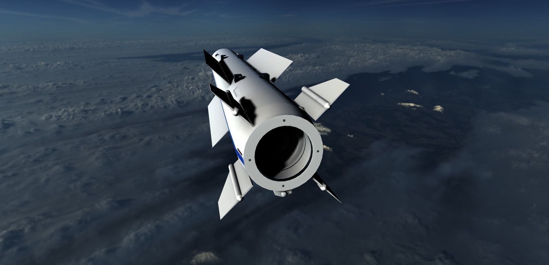 Vympel R37 Missile Low-poly 3D model_7