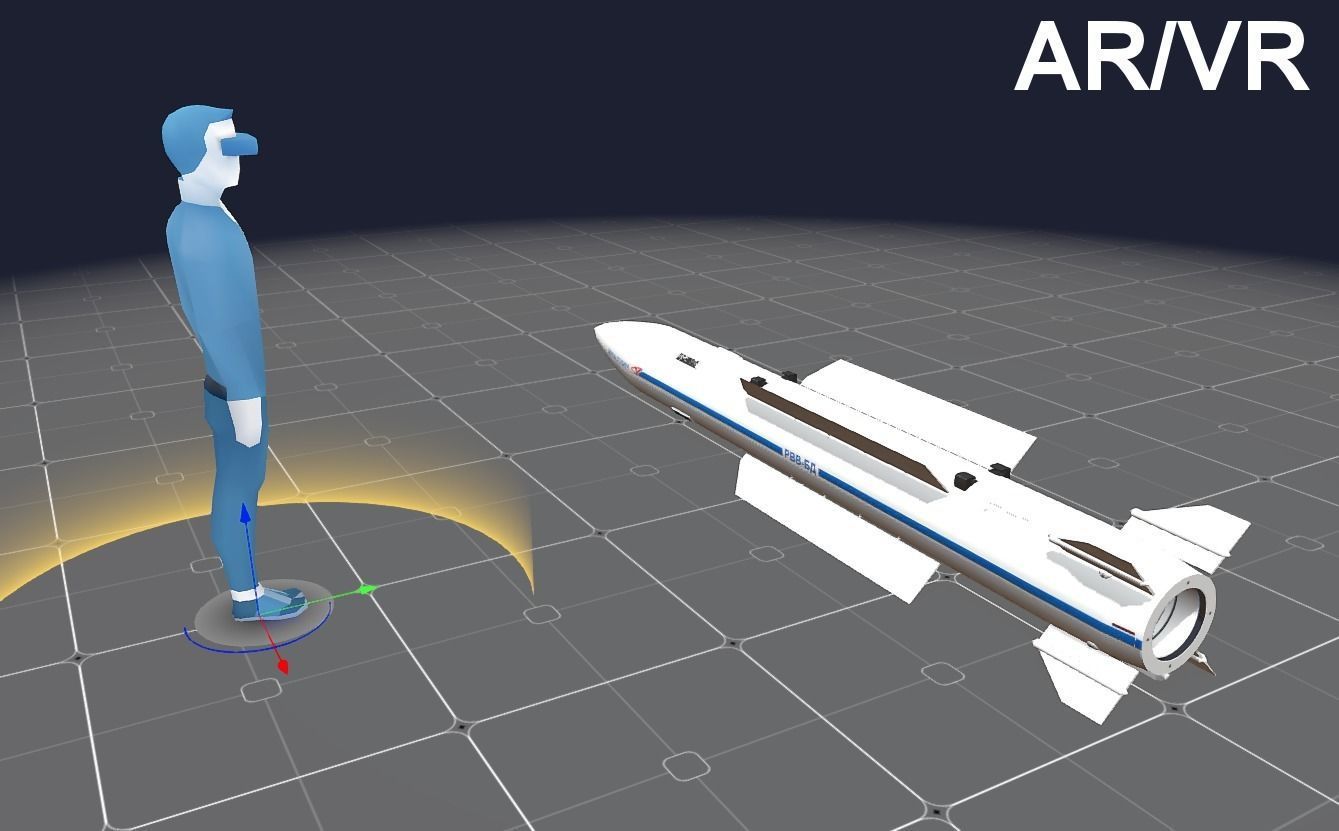 Vympel R37 Missile Low-poly 3D model_20