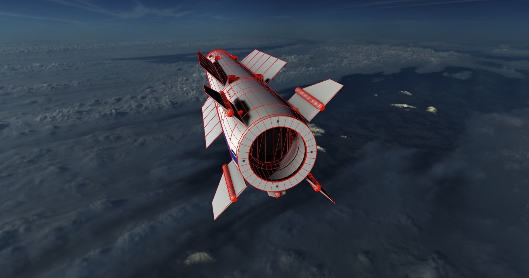 Vympel R37 Missile Low-poly 3D model_8