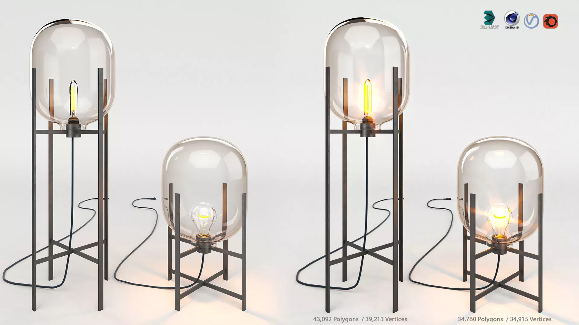 Bubble Floor Lamp 3D model_0