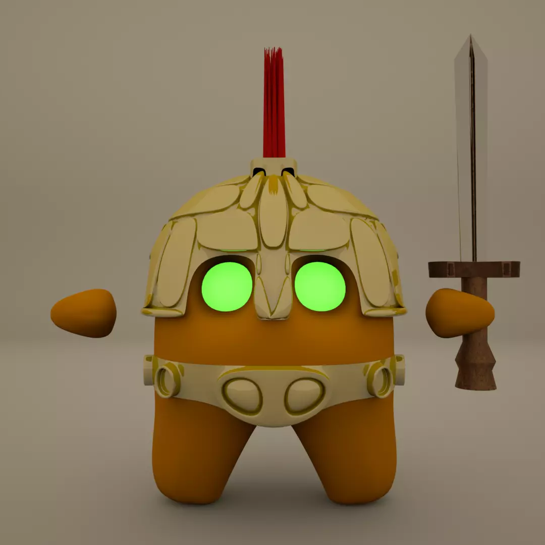 Minion Knight Low-poly 3D model_0