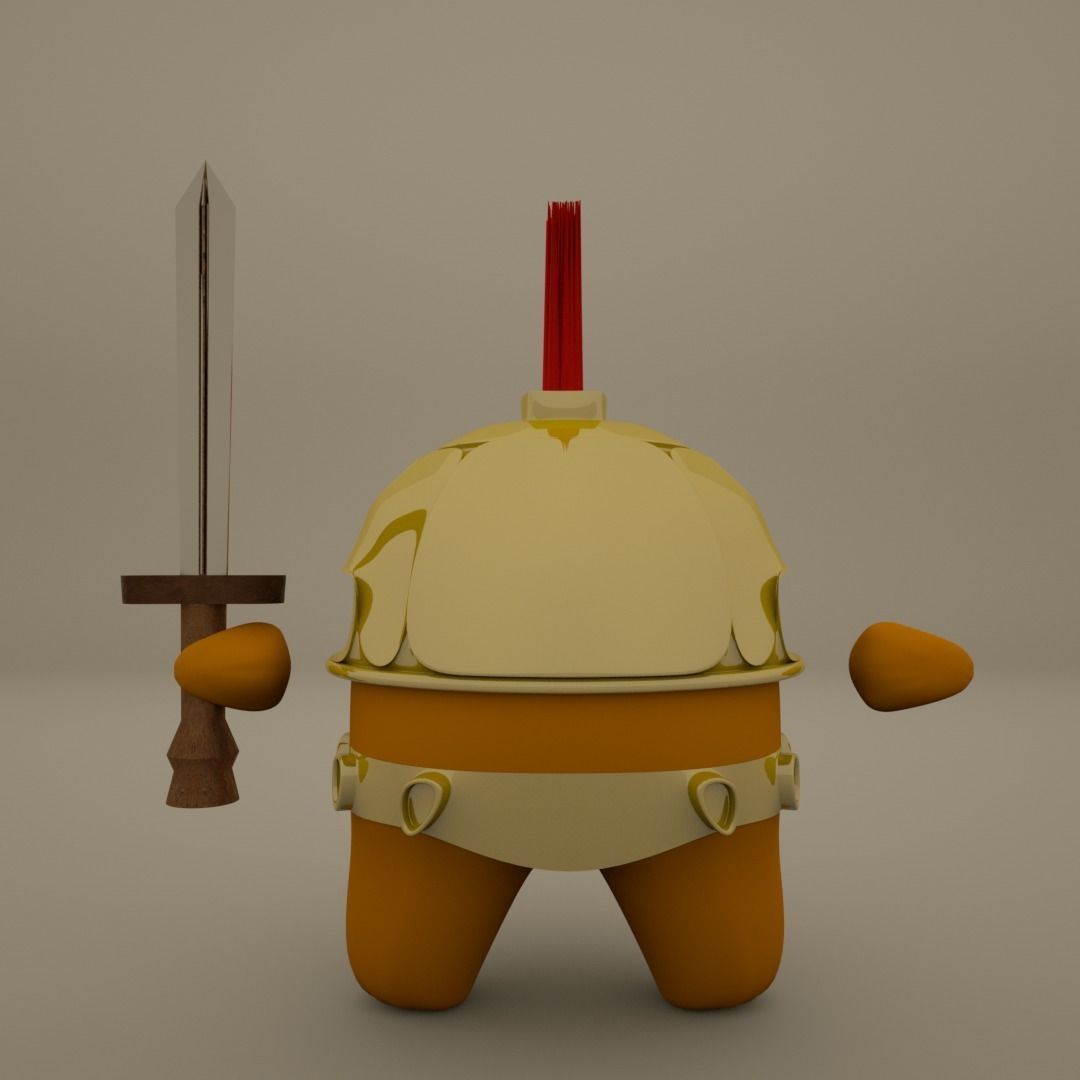 Minion Knight Low-poly 3D model_3