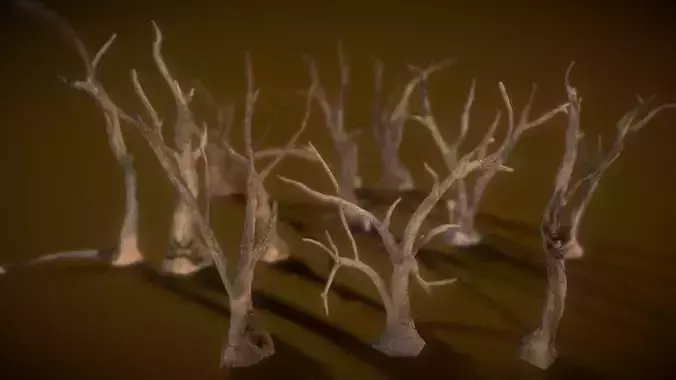 Tree Died  Low-poly 3D model