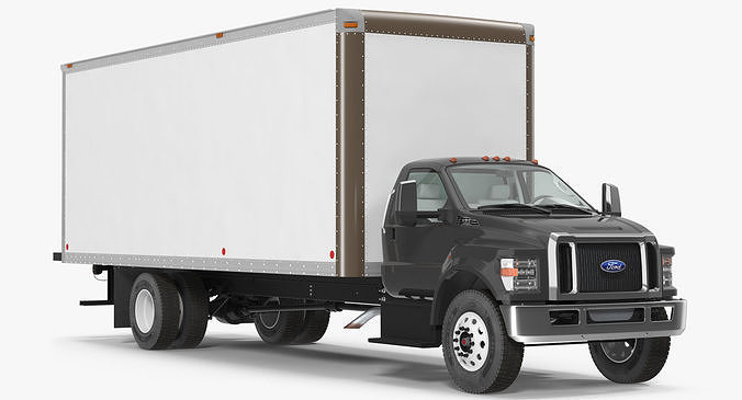 Box Truck Ford 2019 F 650 3D model