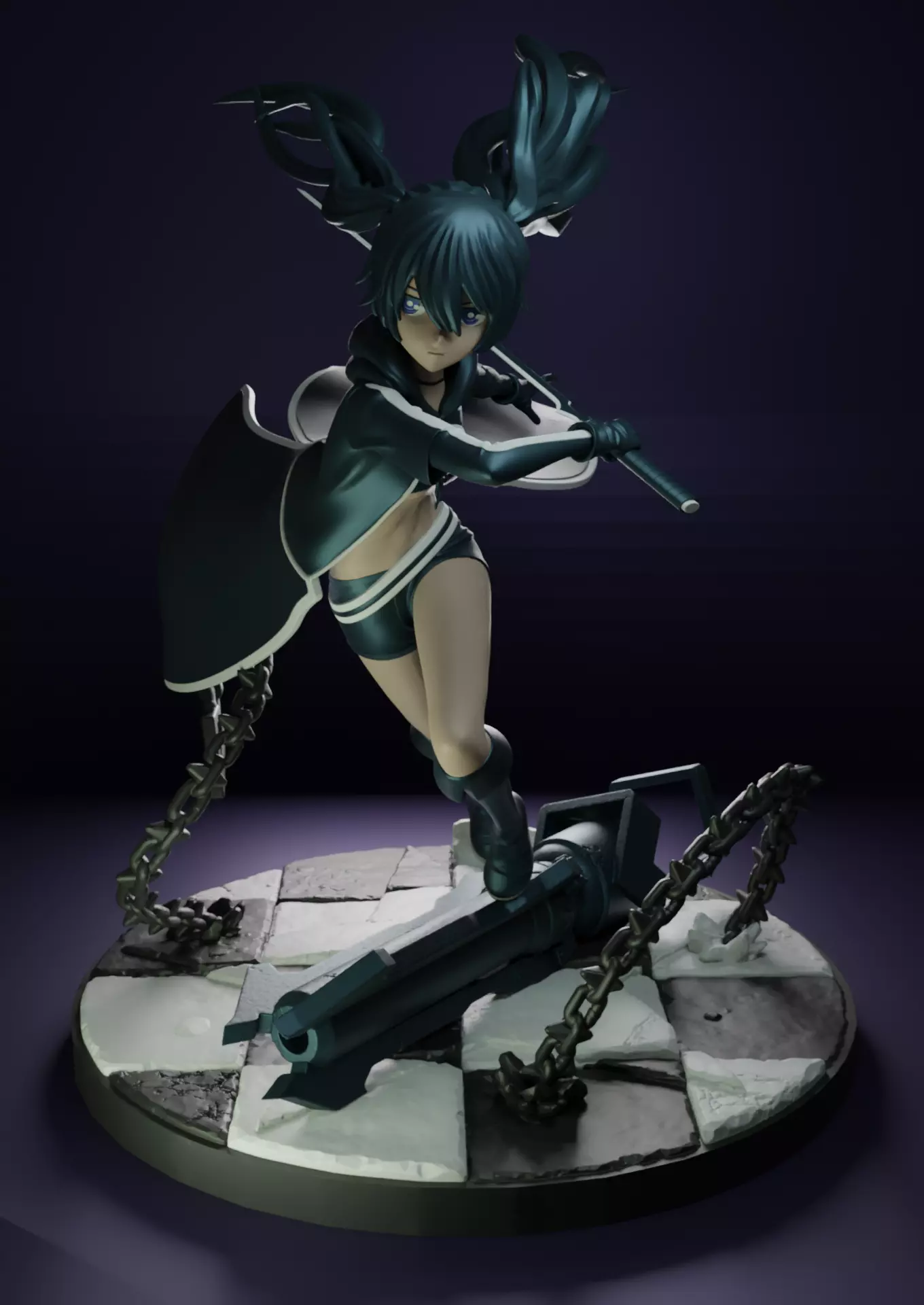 Black Rock Shooter - Main Character Free 3D print model_0