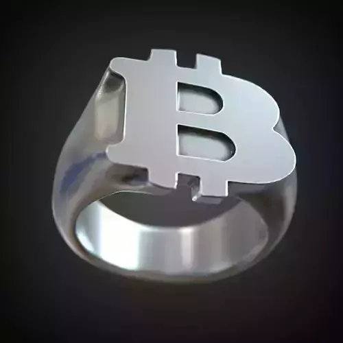 Ring BitCoin crypto currency signet  3D print model