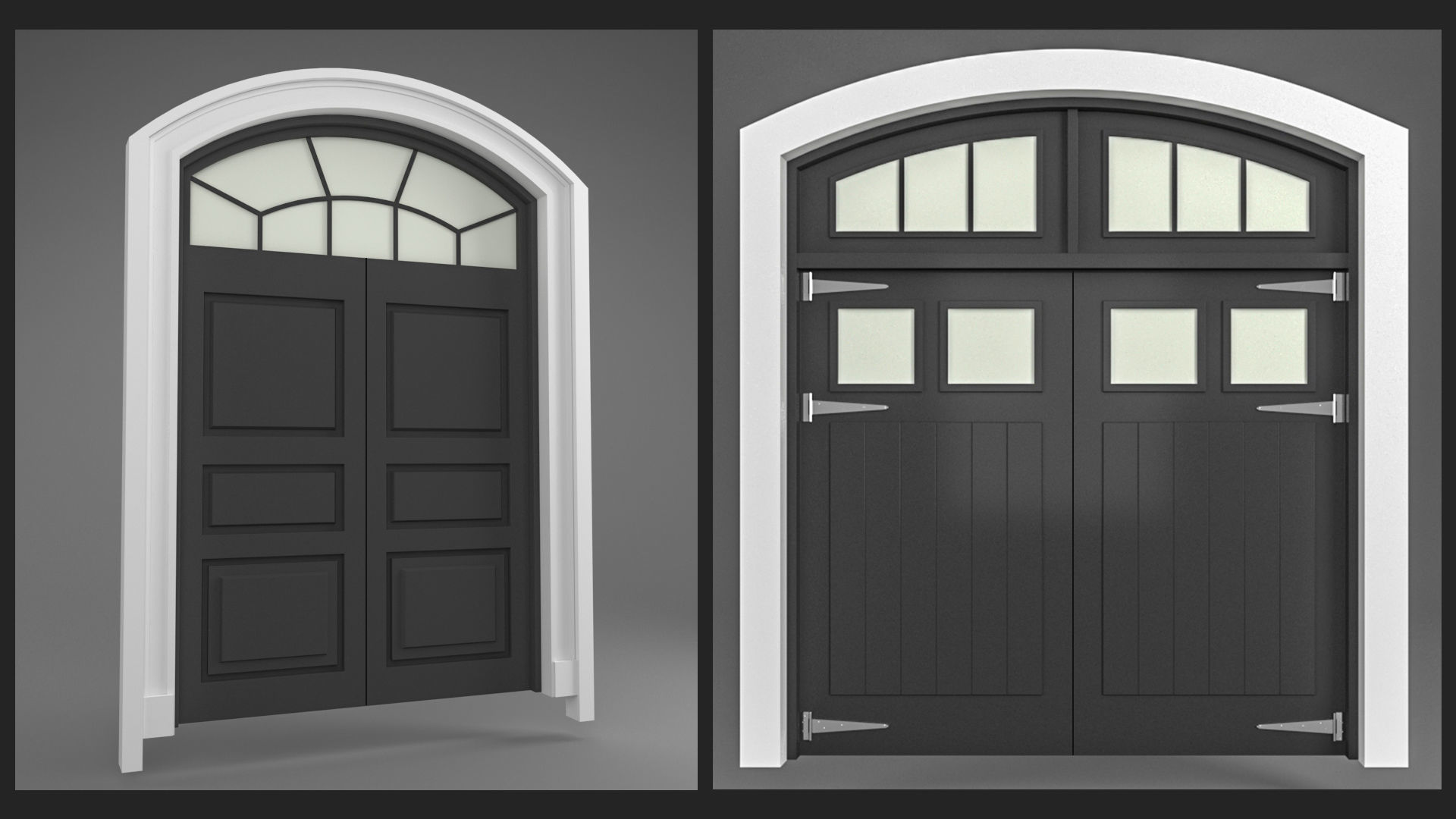 Classic Windows Set Low-poly 3D model_6