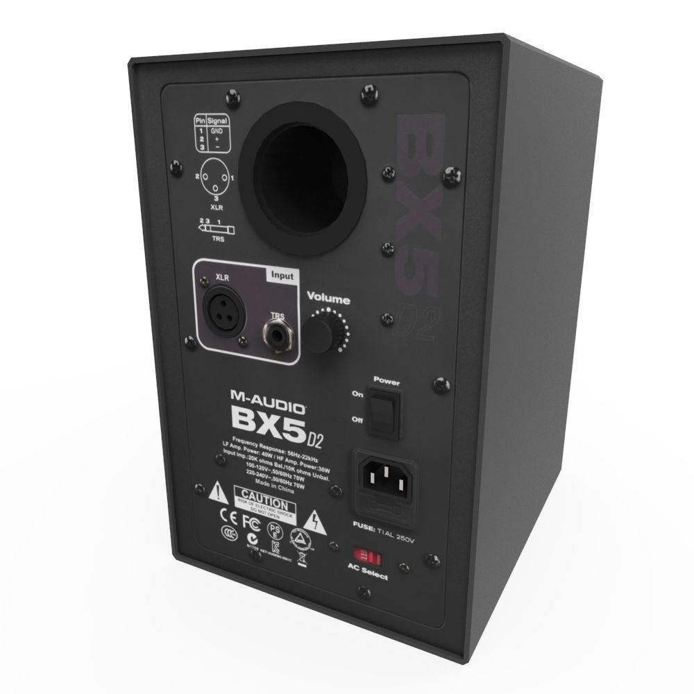 Stereo Speakers - BX5 Low-poly 3D model_1