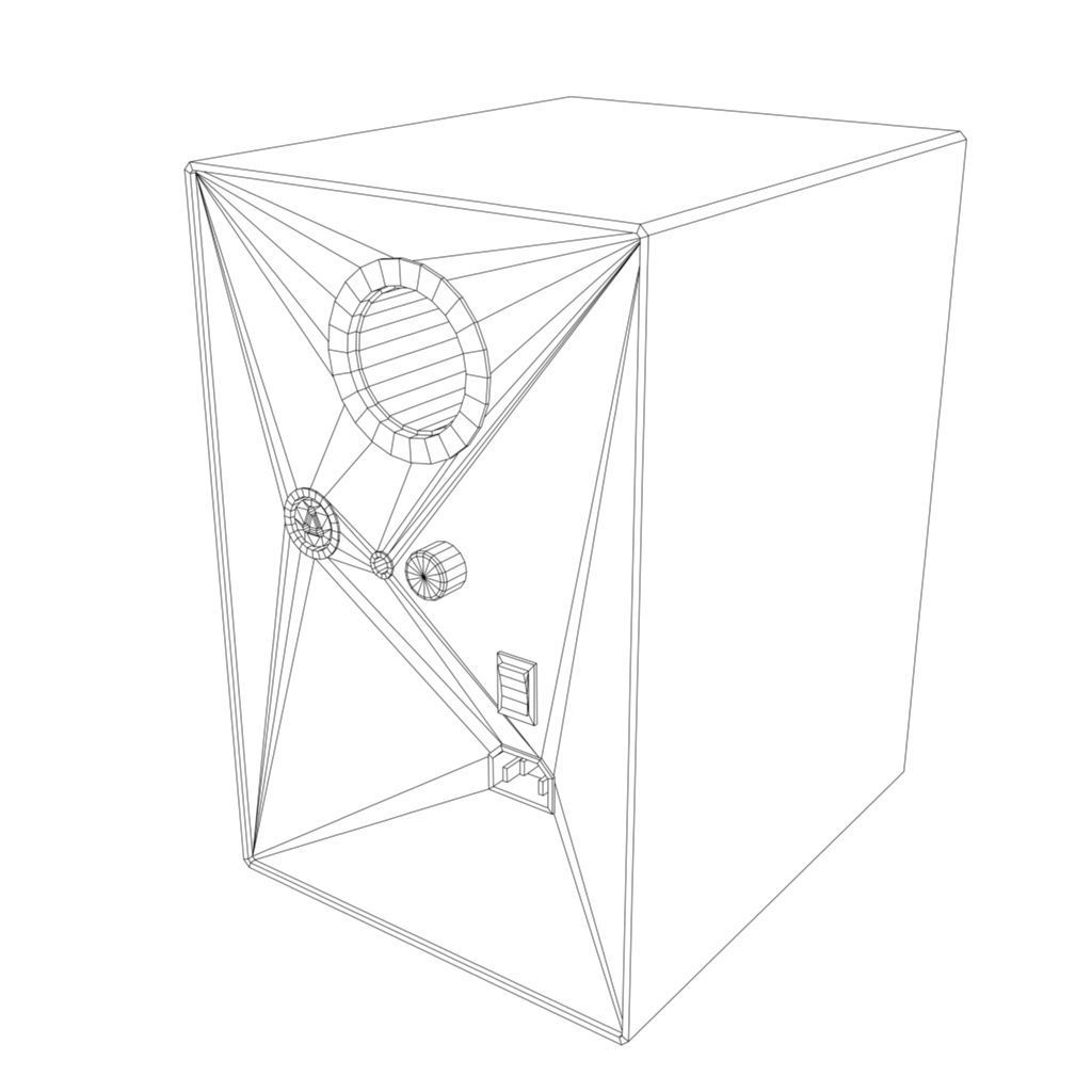 Stereo Speakers - BX5 Low-poly 3D model_5