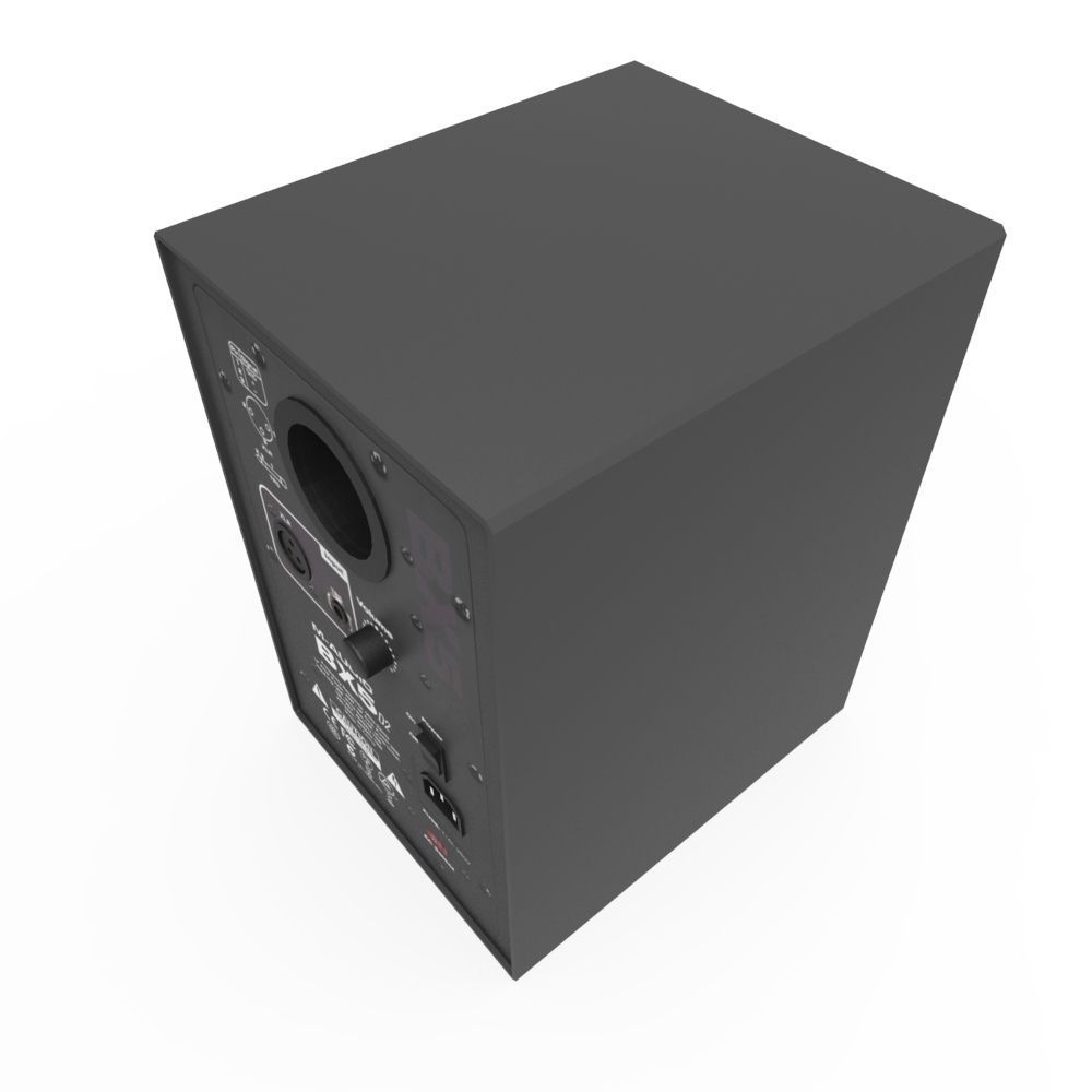 Stereo Speakers - BX5 Low-poly 3D model_2