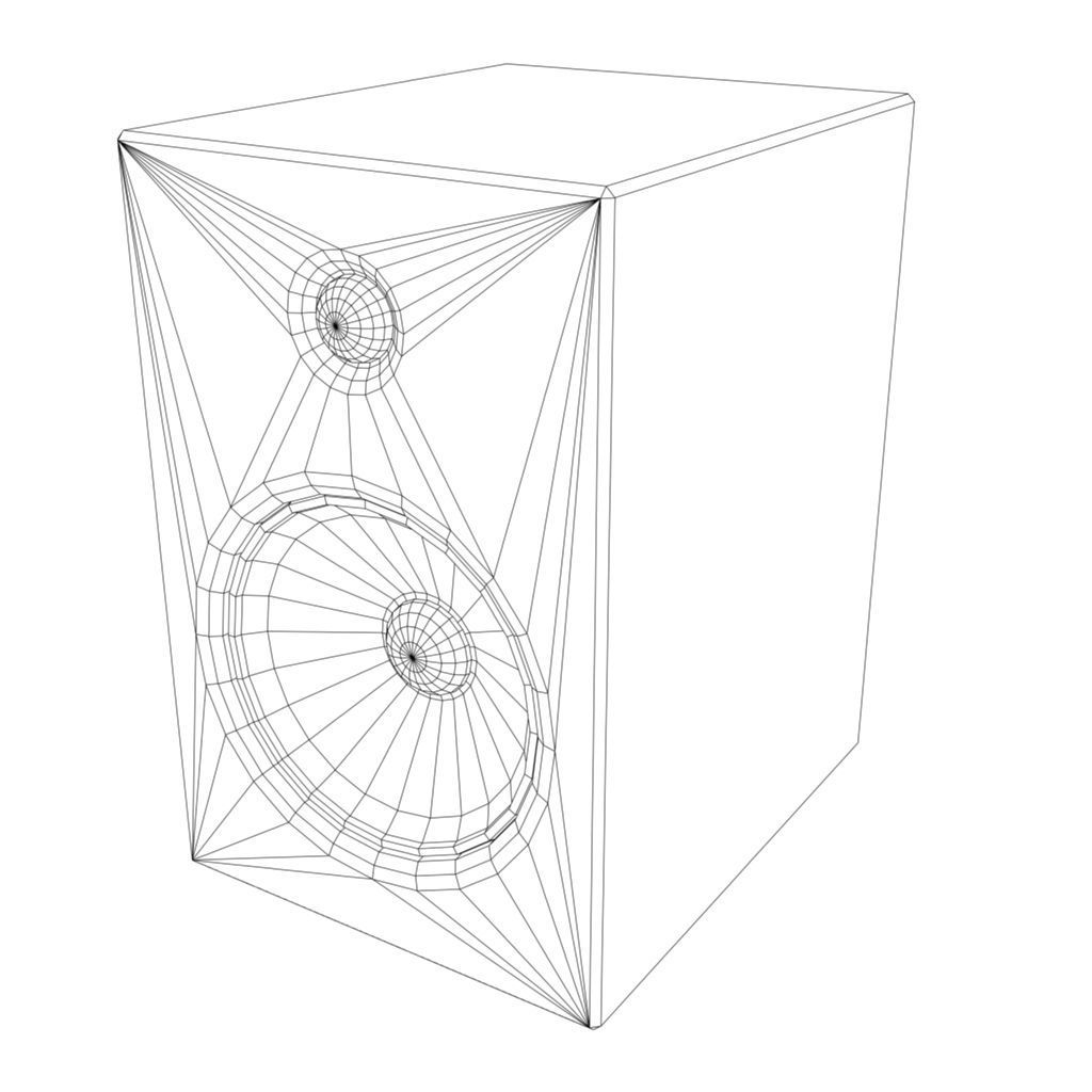 Stereo Speakers - BX5 Low-poly 3D model_4