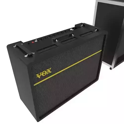 Amplifier Speakers Low-poly 3D model