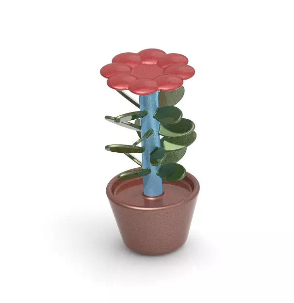Stylish Green Leaf Plant 3D print model