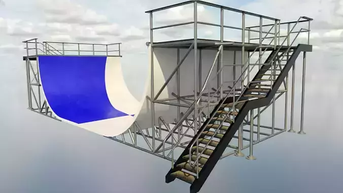 Vert Ramp Low-poly 3D model