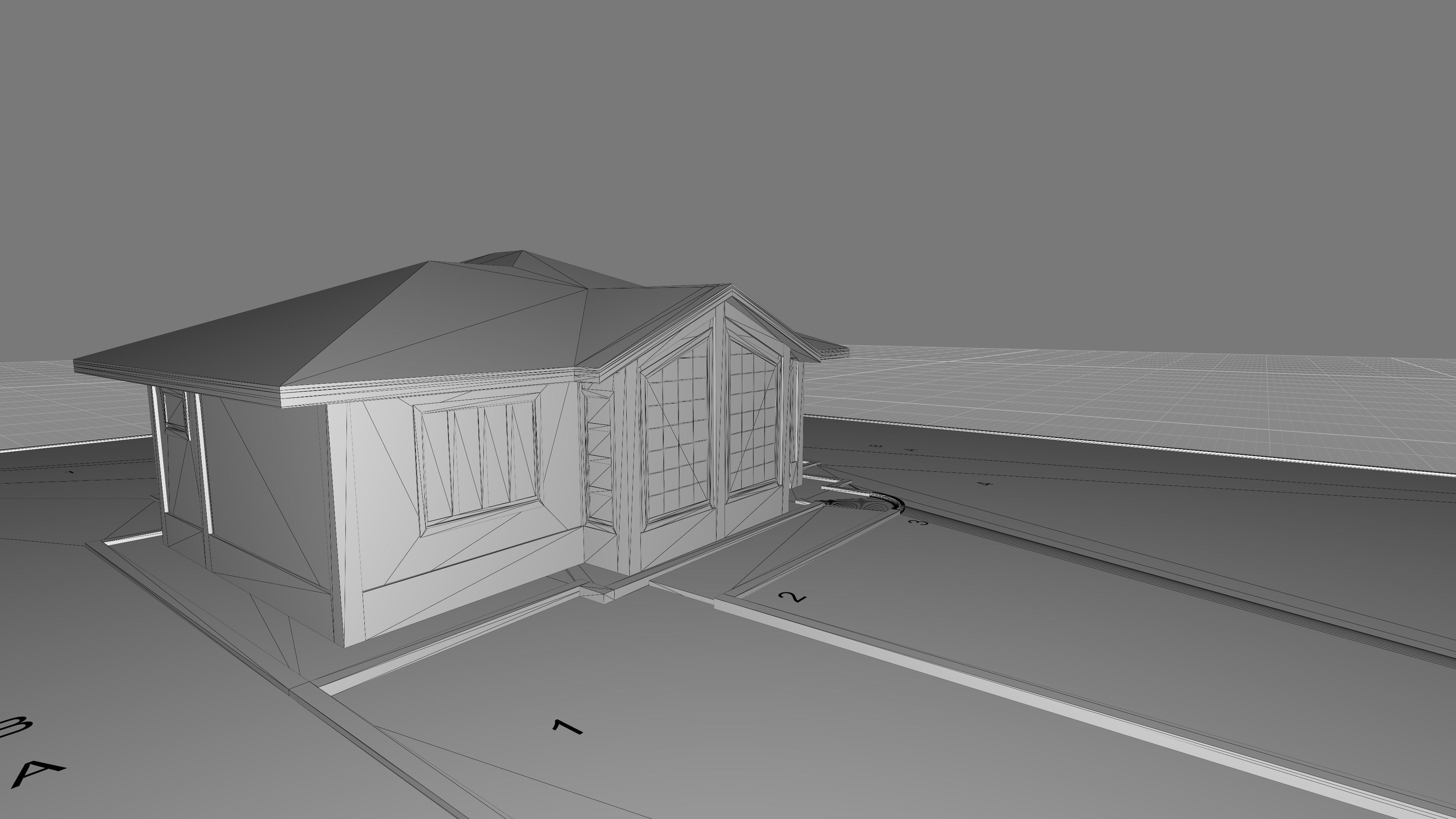 3 Bedroom Pitched Roof Bungalow 3D model_5