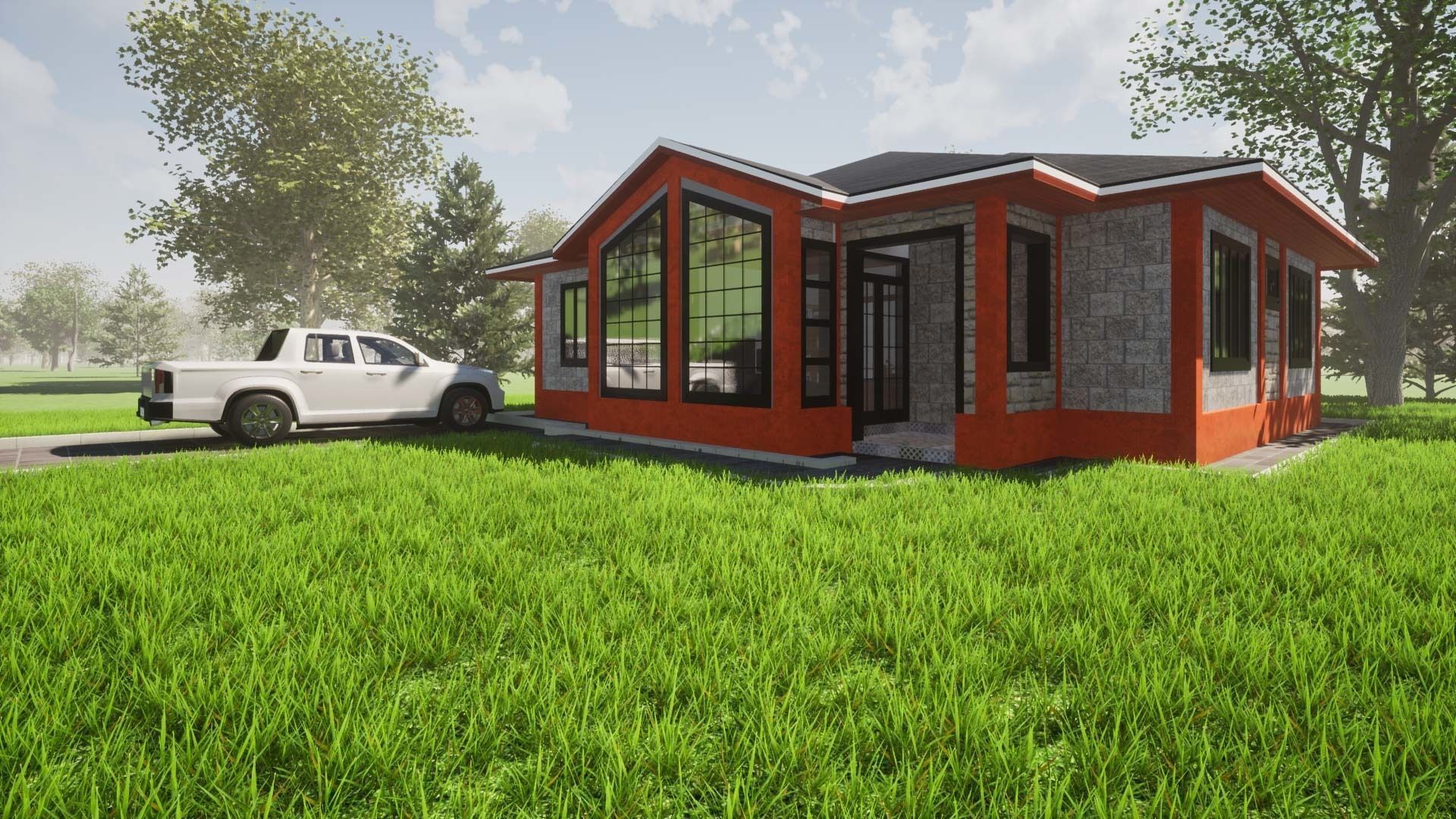 3 Bedroom Pitched Roof Bungalow 3D model_17