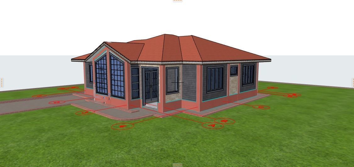 3 Bedroom Pitched Roof Bungalow 3D model_16