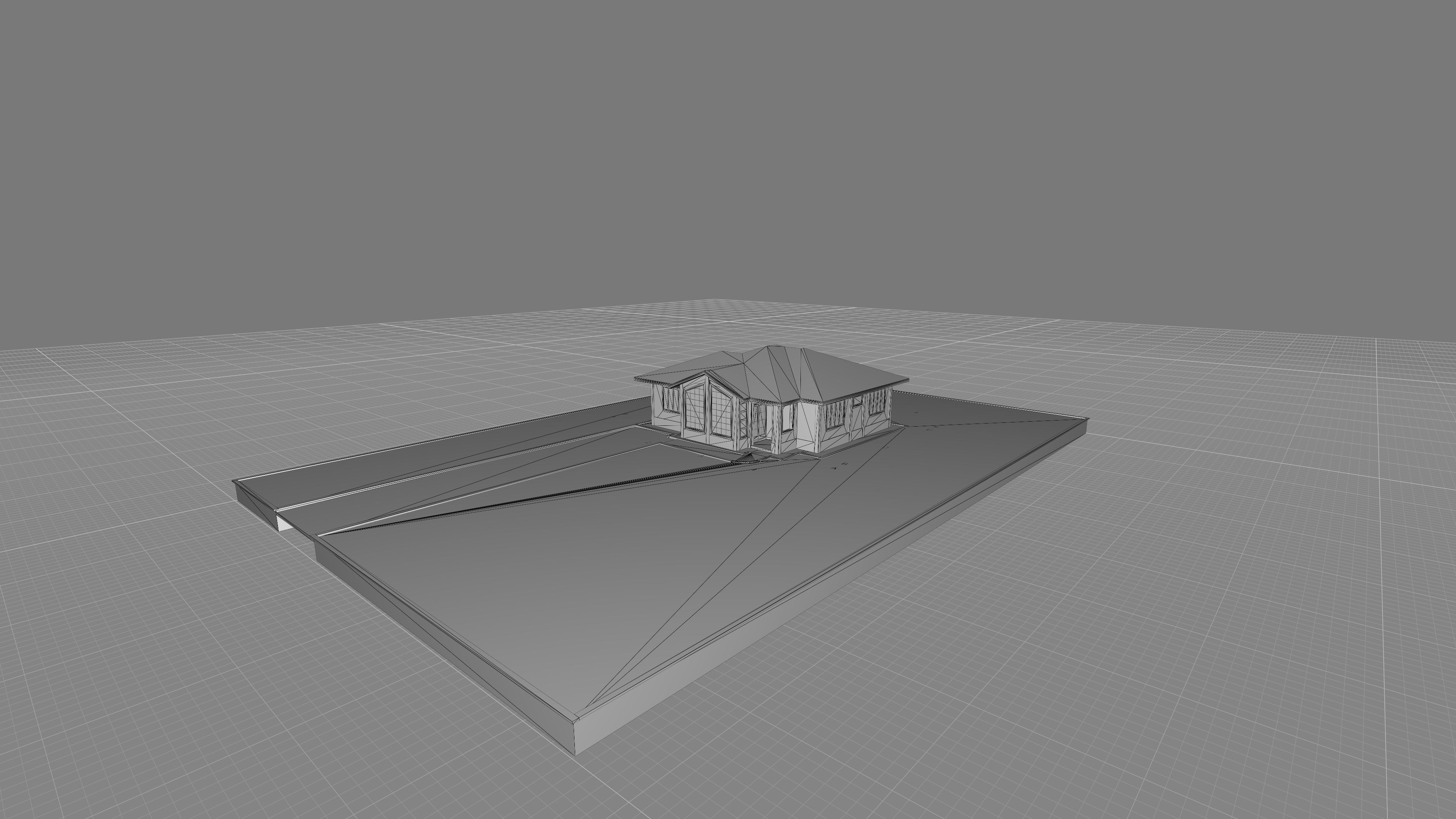 3 Bedroom Pitched Roof Bungalow 3D model_8