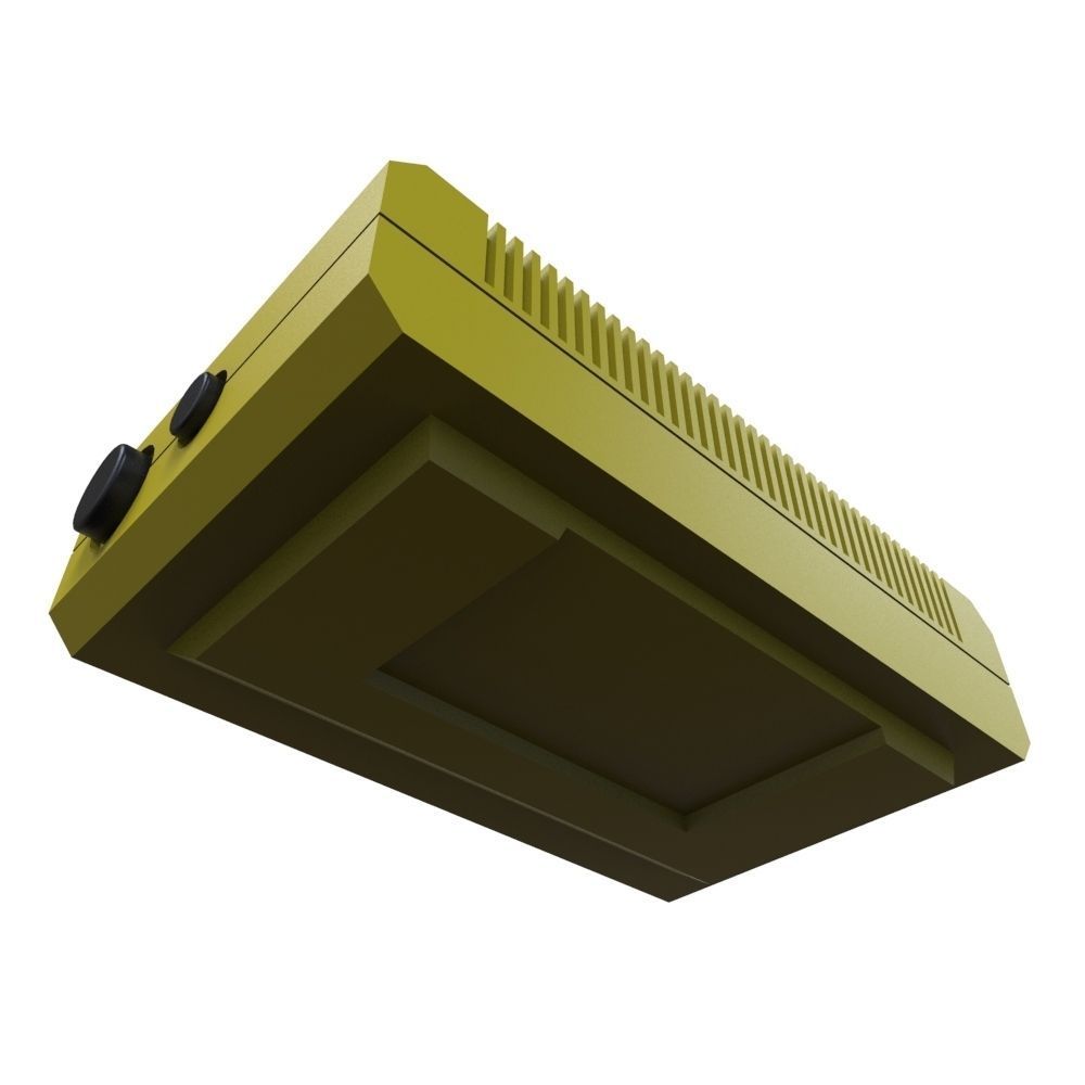 Alarm Clock Radio Low-poly 3D model_2