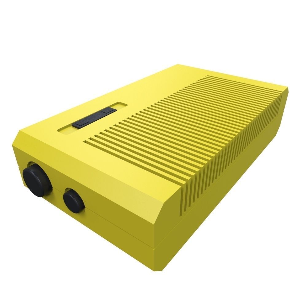 Alarm Clock Radio Low-poly 3D model_3