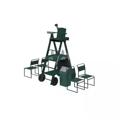 Tennis Umpire Chair Low-poly 3D model