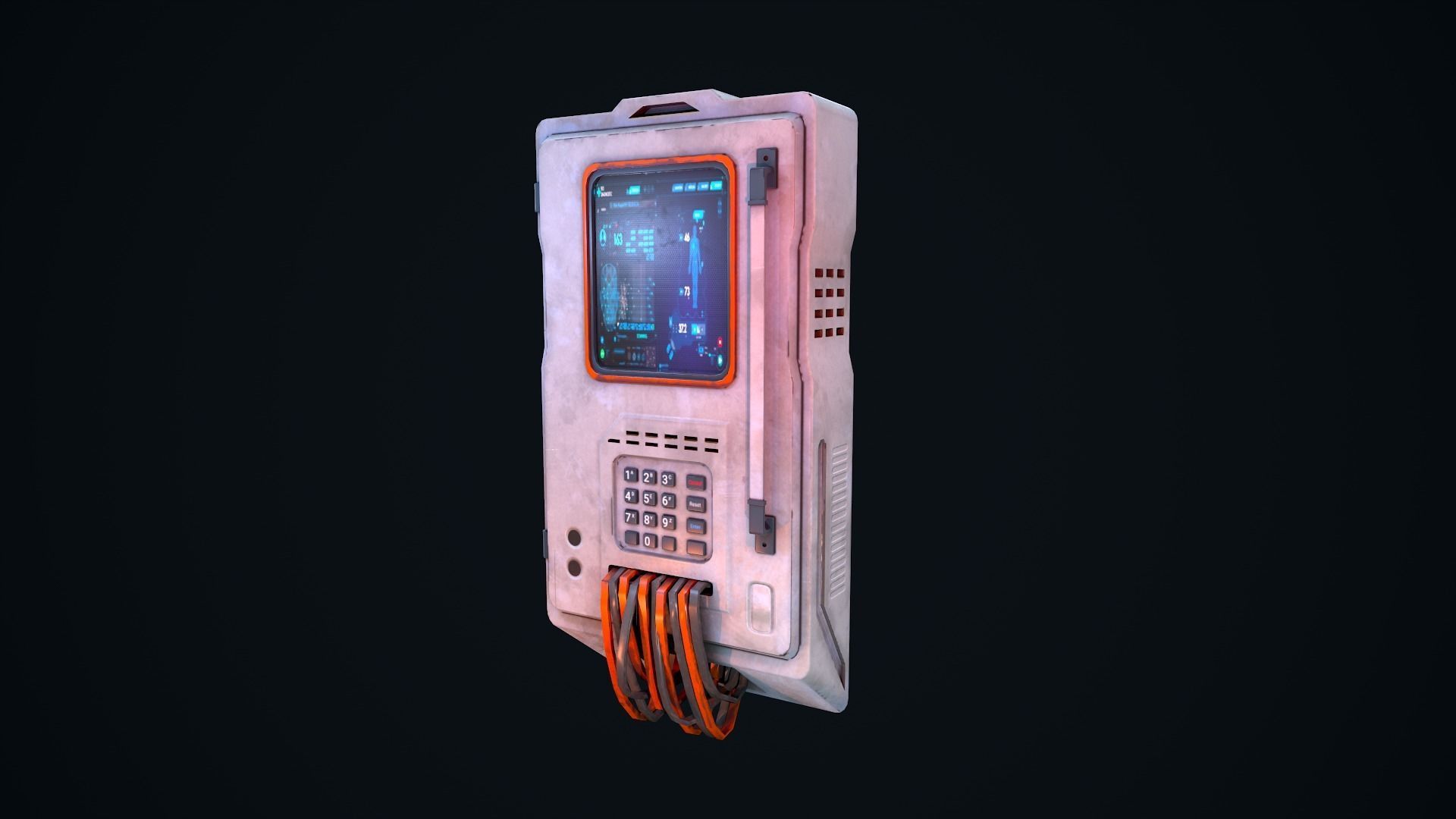 Sci Fi Console Low-poly 3D model_15