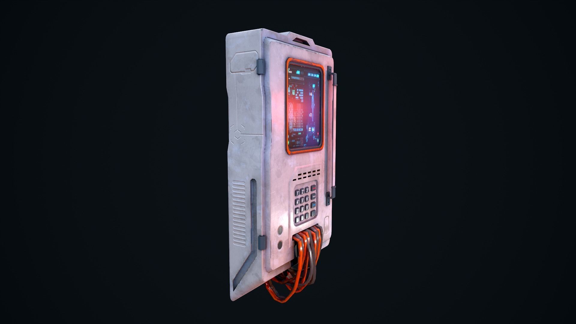 Sci Fi Console Low-poly 3D model_5