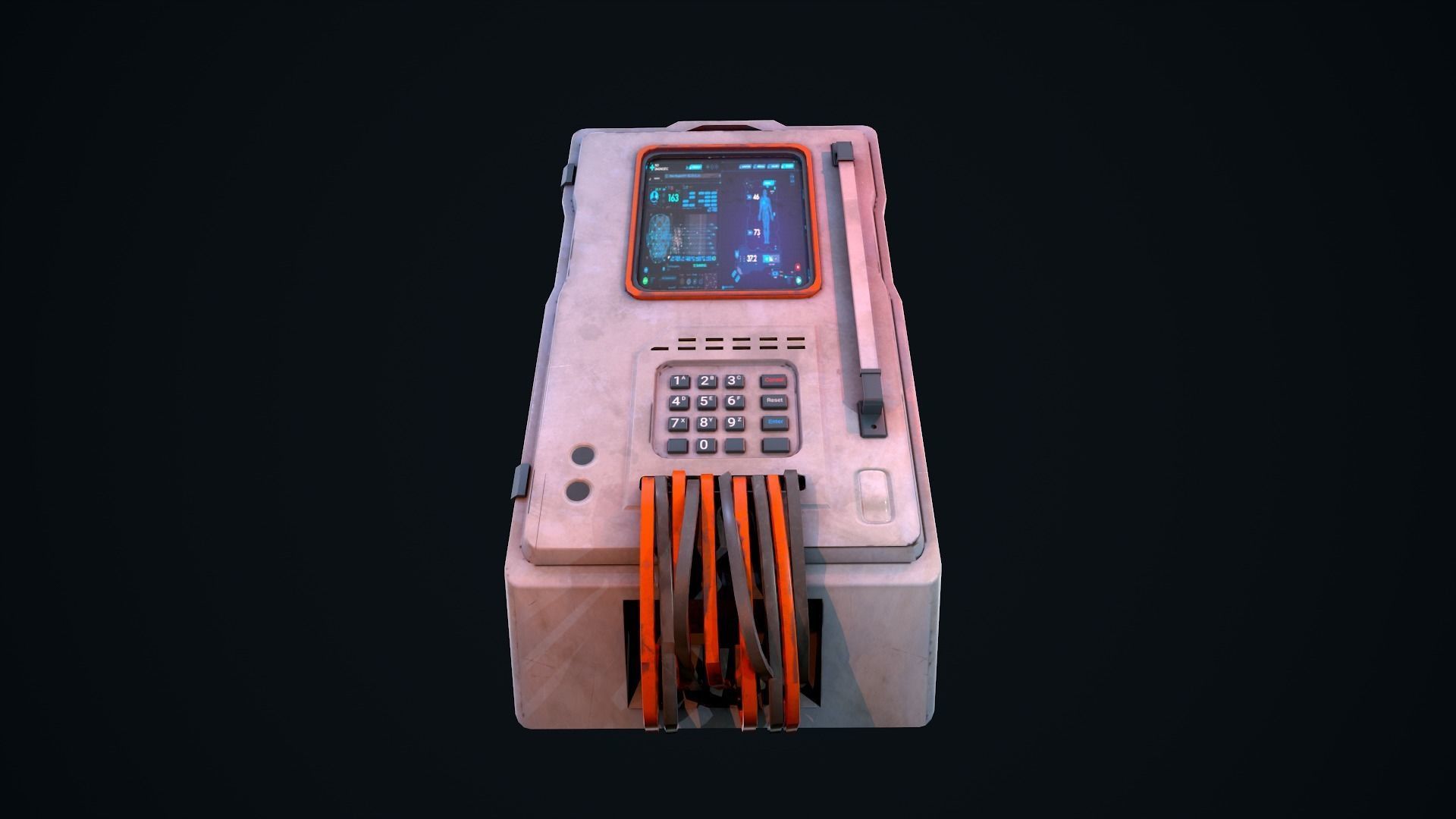 Sci Fi Console Low-poly 3D model_13