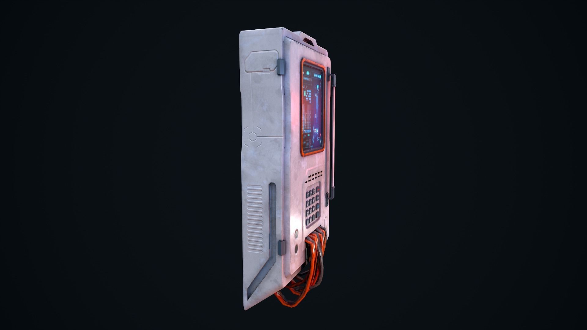 Sci Fi Console Low-poly 3D model_6