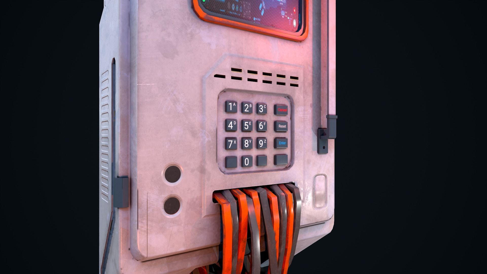 Sci Fi Console Low-poly 3D model_8