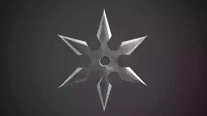 Shuriken Throwing Stars Ninja Star Low-poly 3D model