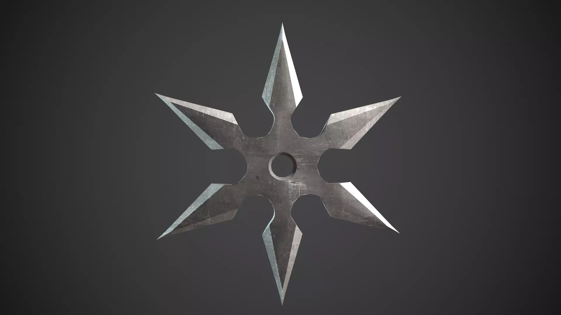 Shuriken Throwing Stars Ninja Star Low-poly 3D model_0