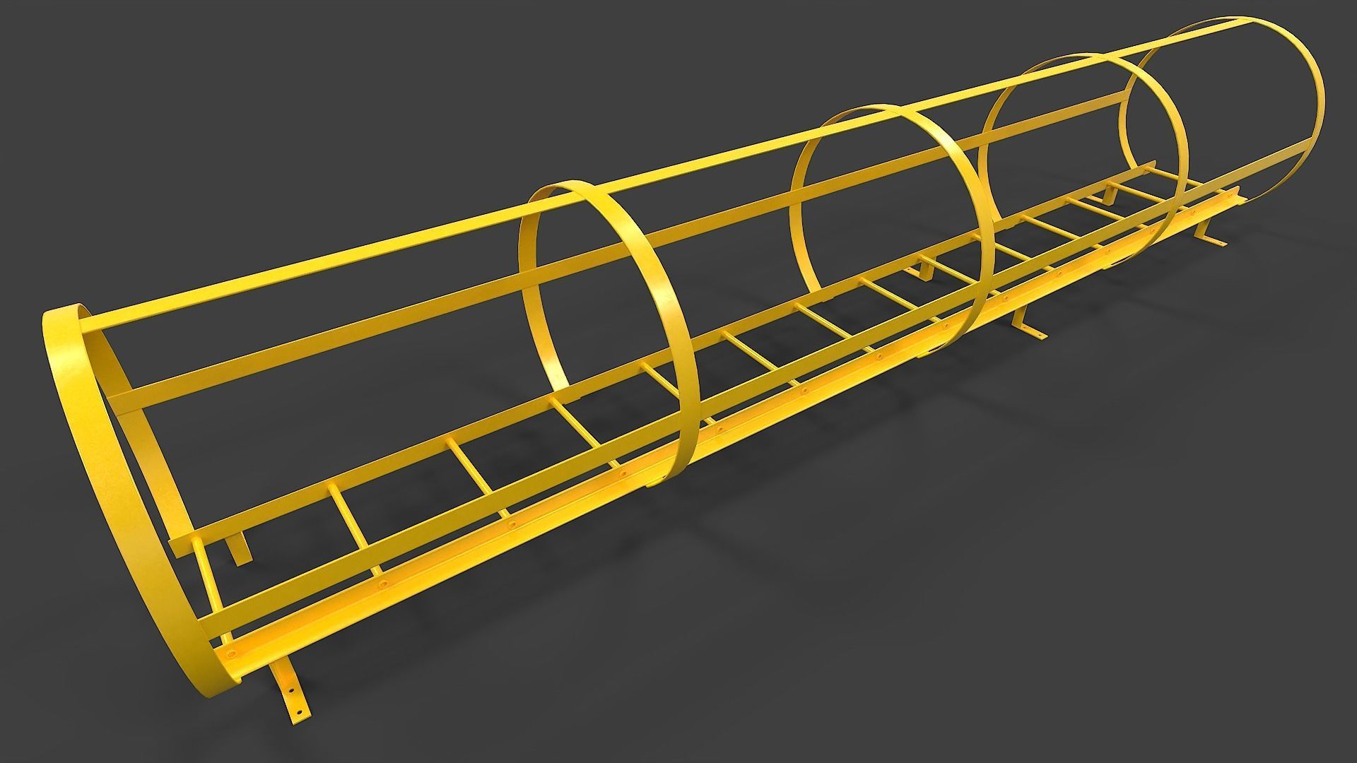Ladder V02 - Low Poly Low-poly 3D model_1